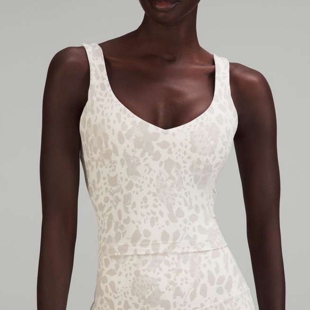 Lululemon Align Tank Cheetah Camo Antique White Multi size 6